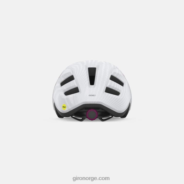 Giro barn armatur mips ii ungdomshjelm R26ZP1394 matt hvit/rosa krusning