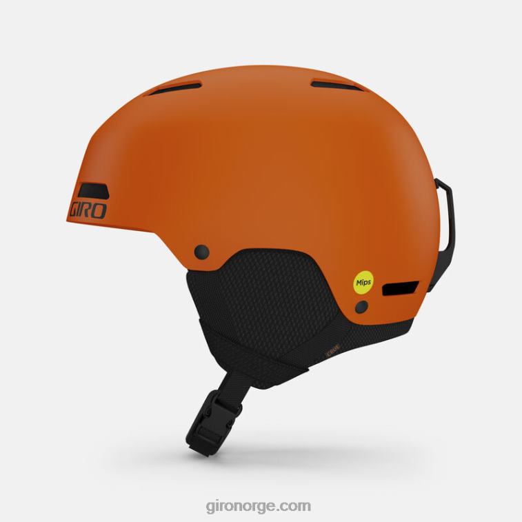Giro barn crue mips hjelm R26ZP1415 matt lys oransje