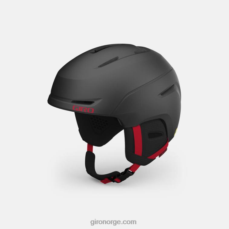 Giro barn neo jr. mips hjelm R26ZP1457 matt grafitt/lys rød
