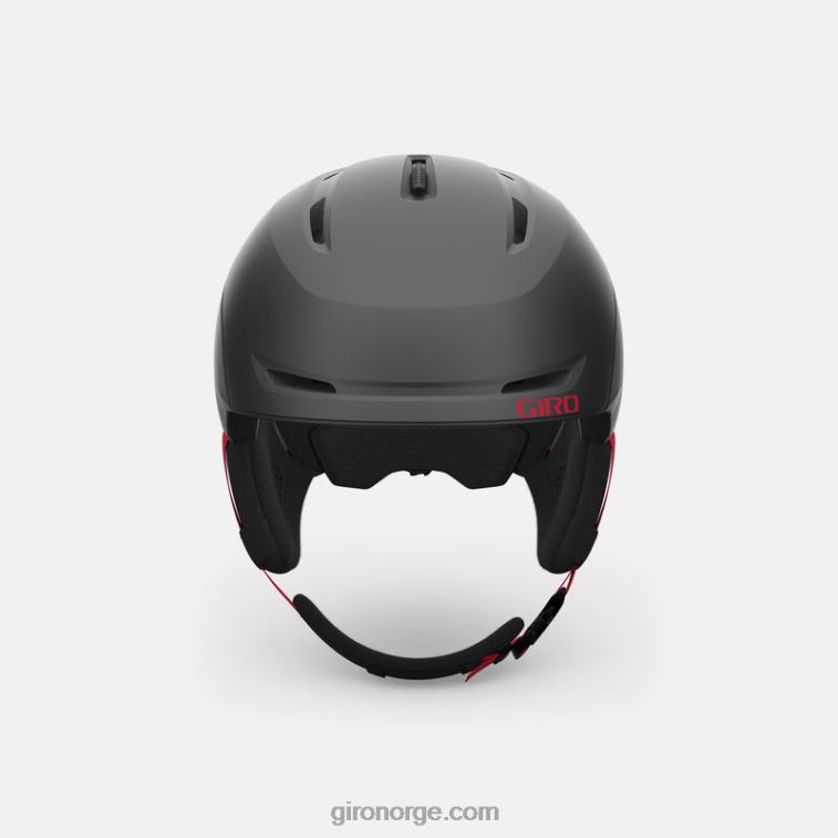 Giro barn neo jr. mips hjelm R26ZP1457 matt grafitt/lys rød