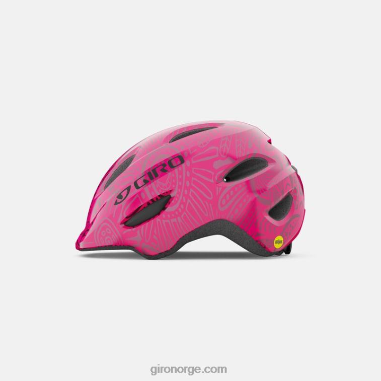 Giro barn scamp mips hjelm R26ZP1490 knall rosa/perle