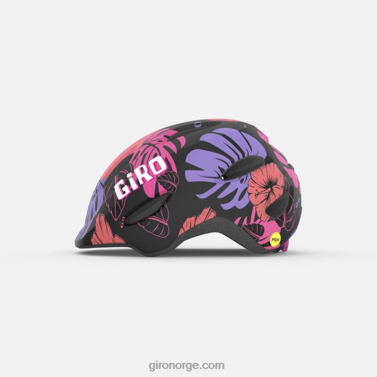 Giro barn scamp mips hjelm R26ZP1495 matt svart floral