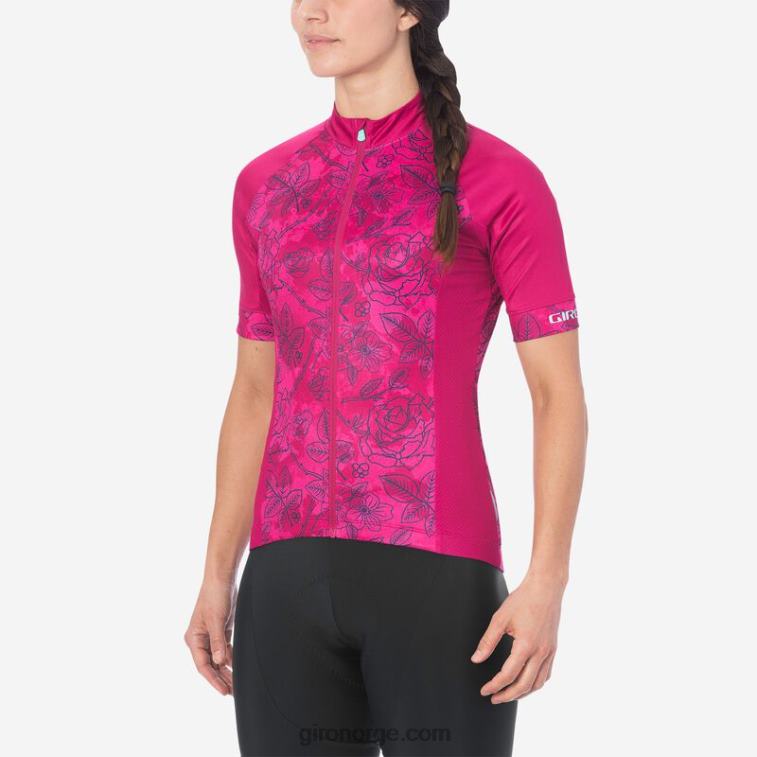 Giro kvinner chrono sportstrøye R26ZP1238 rosa blomster