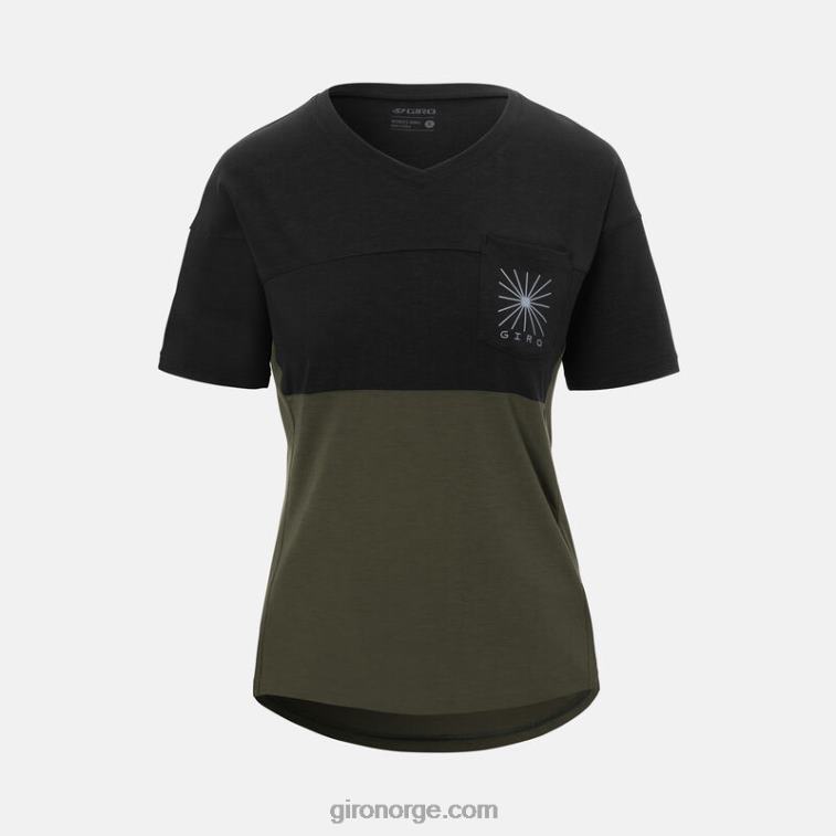 Giro kvinner kjøre jersey R26ZP1120 svart/stigrønn