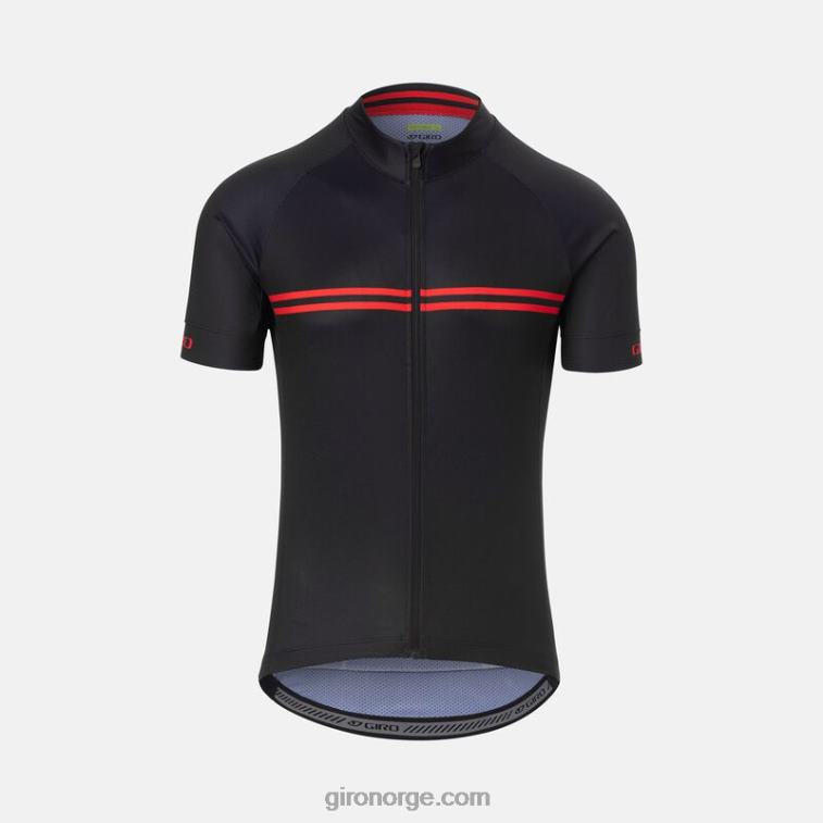 Giro menn chrono sportstrøye R26ZP724 svart/rød klassisk stripe