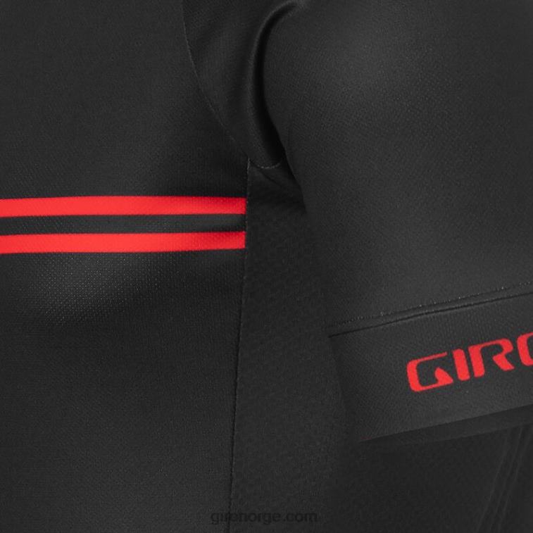Giro menn chrono sportstrøye R26ZP724 svart/rød klassisk stripe