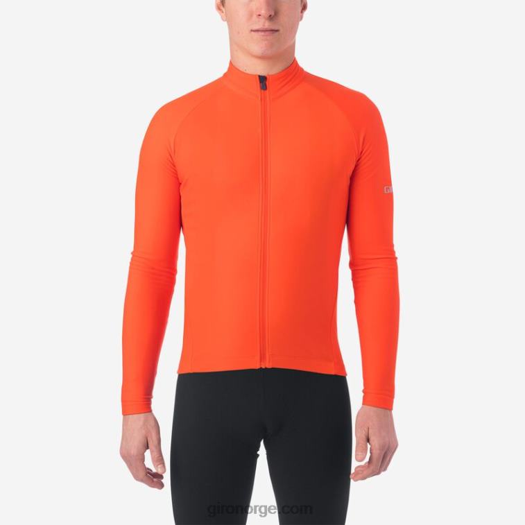 Giro menn chrono termisk ls jersey R26ZP707 vermillion