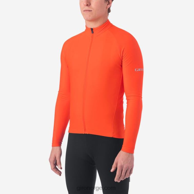Giro menn chrono termisk ls jersey R26ZP707 vermillion