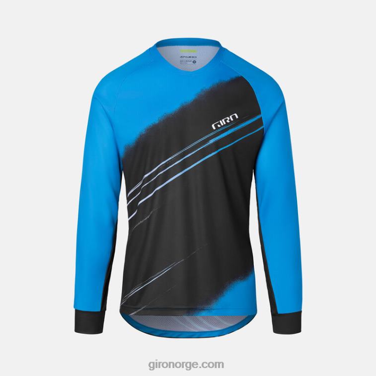 Giro menn roust ls jersey R26ZP154 en blå aktuator