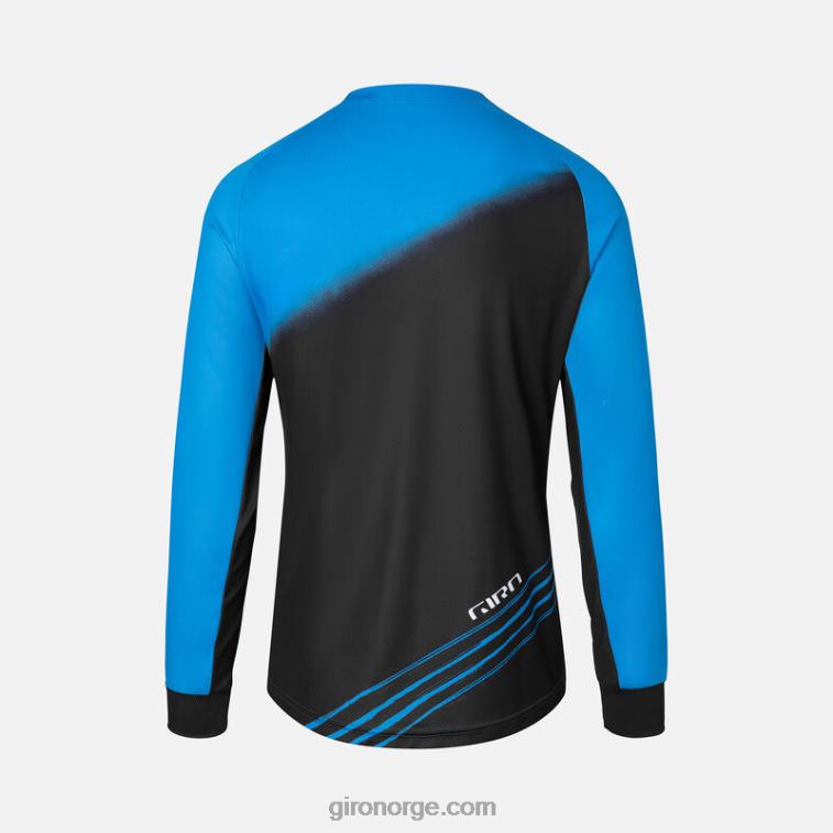 Giro menn roust ls jersey R26ZP154 en blå aktuator