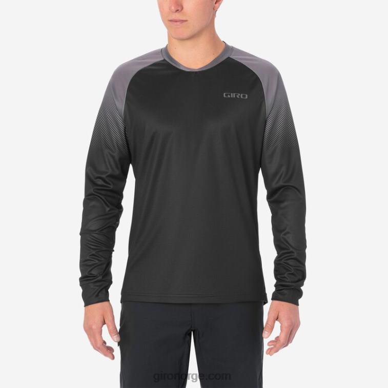 Giro menn roust ls jersey R26ZP734 svart/kull overgang