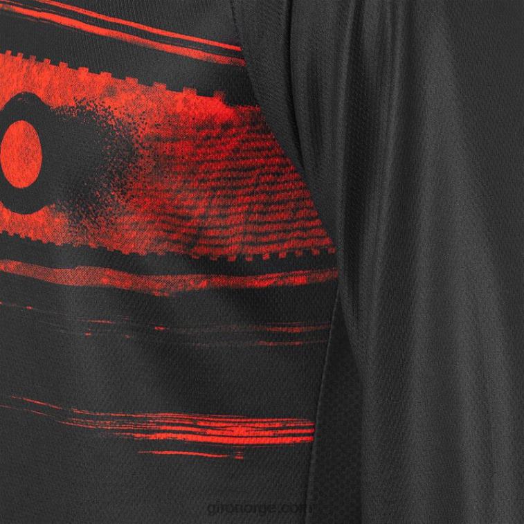 Giro menn roust ls jersey R26ZP735 svart/rød hypnotisk