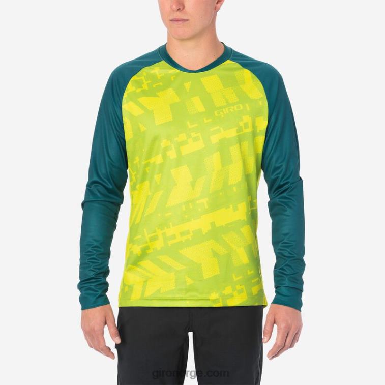 Giro menn roust ls jersey R26ZP736 sitrongrønn fanatiker