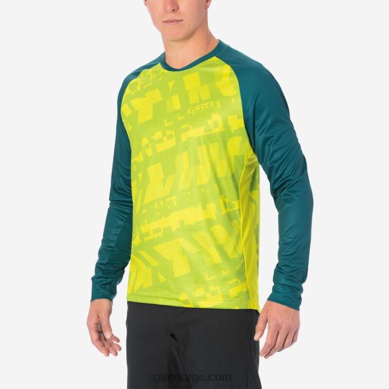 Giro menn roust ls jersey R26ZP736 sitrongrønn fanatiker