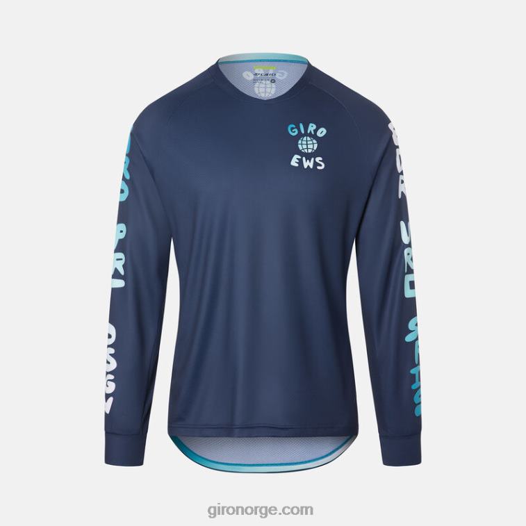 Giro menn roust ls jersey R26ZP737 midnattsblå ews