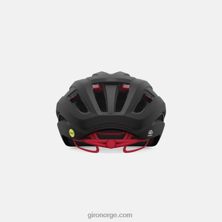 Giro unisex aries sfærisk hjelm R26ZP19 matt karbon/rød