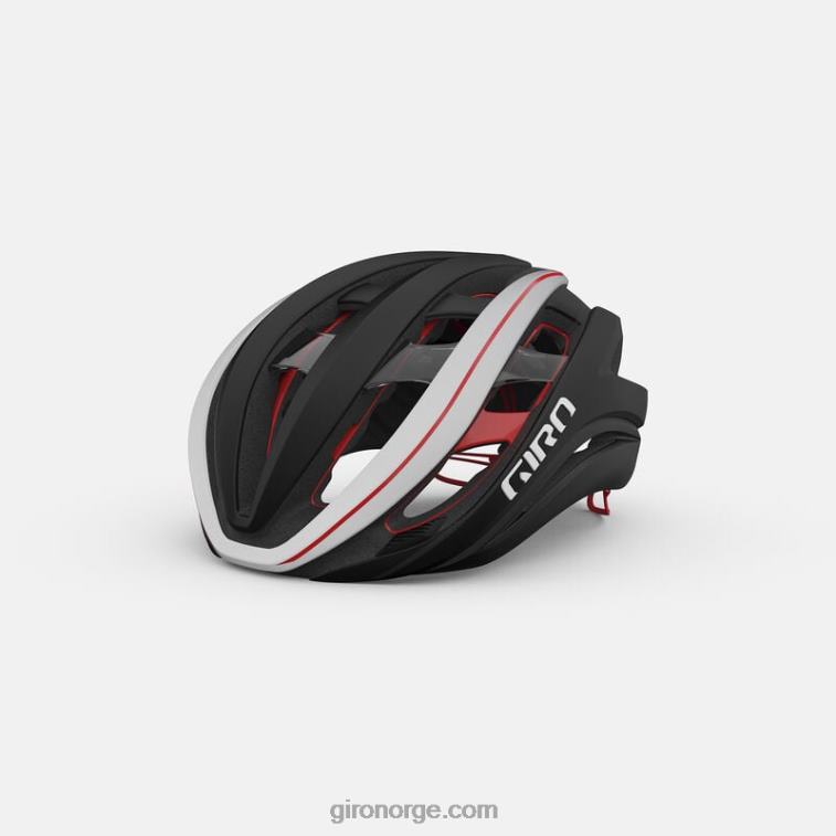 Giro unisex eter sfærisk hjelm R26ZP268 matt sort/hvit/lys rød