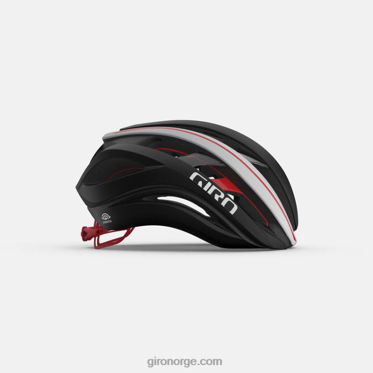 Giro unisex eter sfærisk hjelm R26ZP268 matt sort/hvit/lys rød