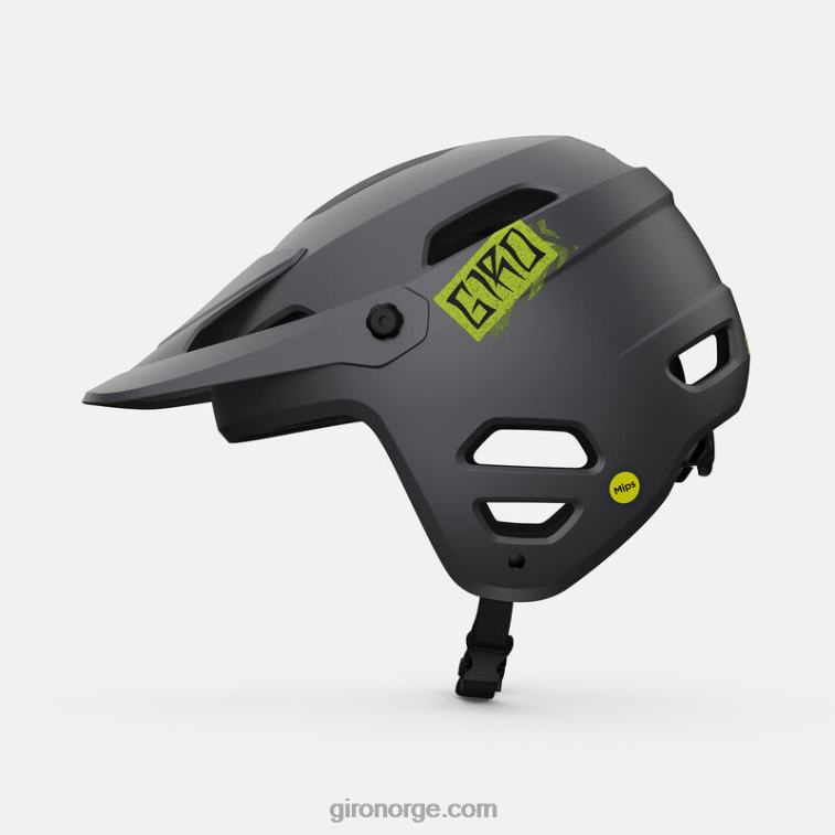 Giro unisex tyrann sfærisk hjelm R26ZP283 matt metallisk svart/ano lime
