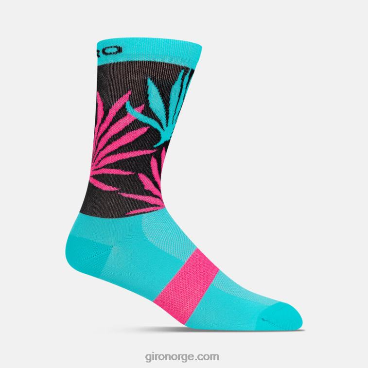 Giro unisex comp racer høyvektsokk R26ZP798 skrikende blågrønne/neonrosa håndflater