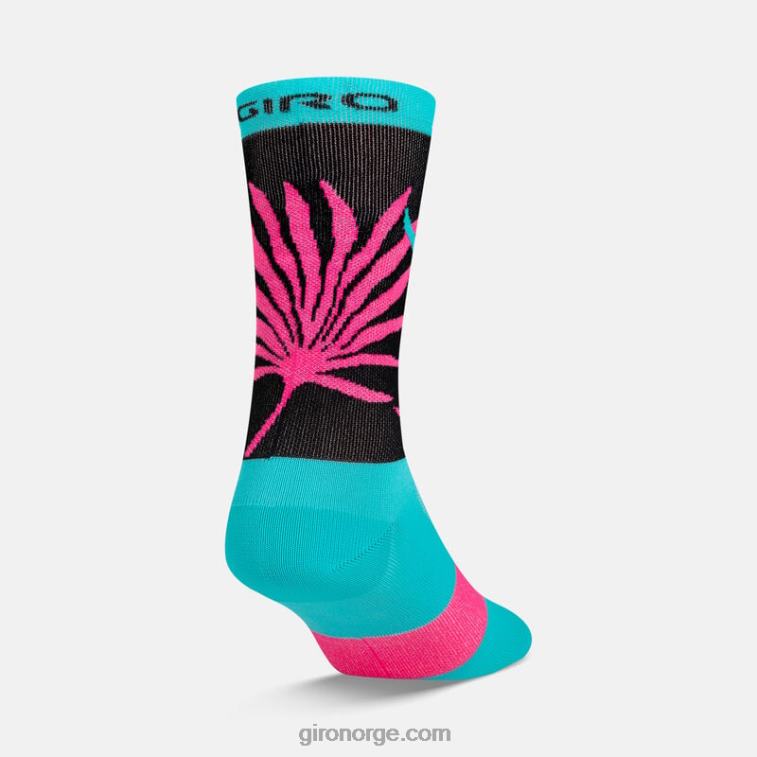 Giro unisex comp racer høyvektsokk R26ZP798 skrikende blågrønne/neonrosa håndflater