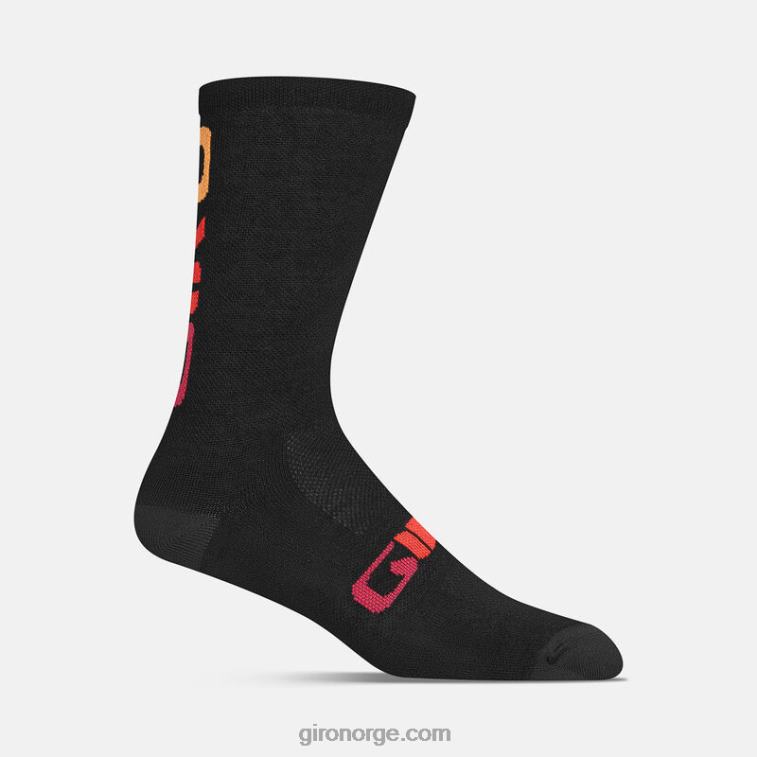 Giro unisex sesongbasert merinoullsokk R26ZP189 svart hyperglitsj