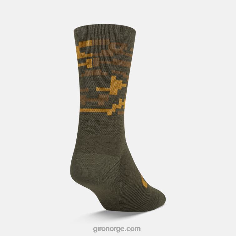 Giro unisex sesongbasert merinoullsokk R26ZP908 sti grønn camo